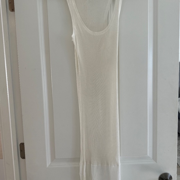 IISLI Striped Dress in Ocean Blue and White Sheer Layered - Picture 4 of 6